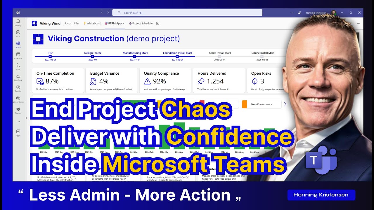 Eliminate Admin Work in Construction Projects | Real-Time Project Management in Microsoft Teams demo