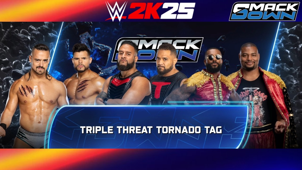 WWE 2K25: MEN'S TORNADO TAG TEAM MATCH 2026 | TRIPLE THREAT | SIMULATION