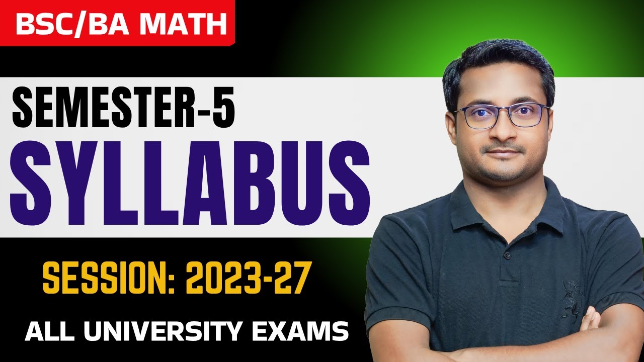 BSc Math Semester 5 Full Syllabus | All Universities of Bihar  | Thakur Sir