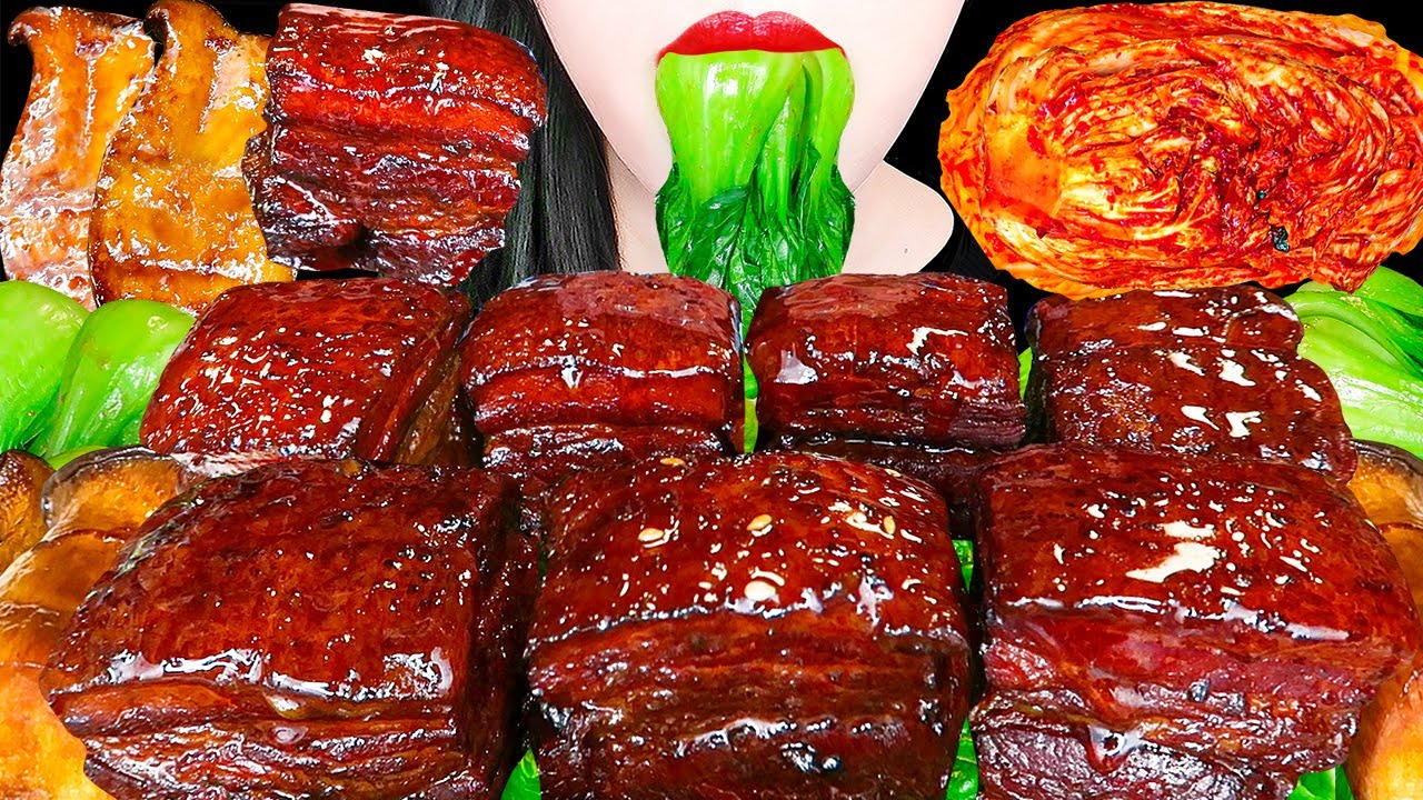 ASMR 입에서 사르르 녹는 동파육 먹방 BRAISED PORK BELLY(fried pork belly in soy sauce)EATING SOUNDS MUKBANG RECIPE