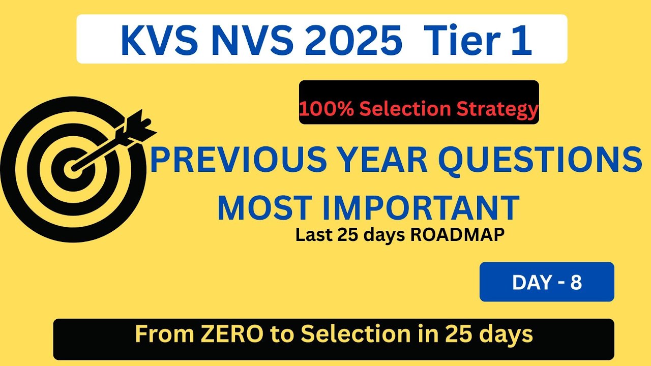 Most Expected Questions (M.MIMP) For KVS NVS CET Tier -1 exams