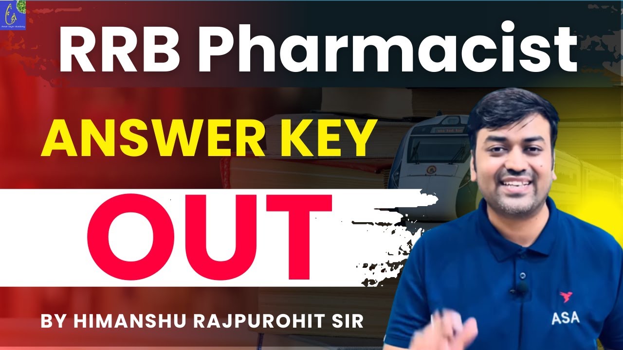 RRB Pharmacist Answer Key Out 2025 | rrb paramedical answer key | Railway Pharmacist Result BIG NESW