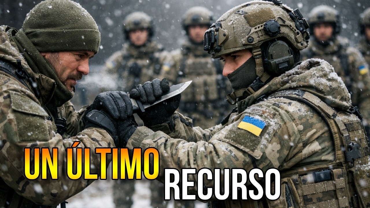 Ucranianos se preparan para combates con arma cuerpo a cuerpo