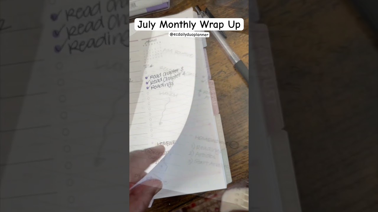 July Monthly Wrap Up #planner #planningcalm #ecdailyduo #planningcommunity