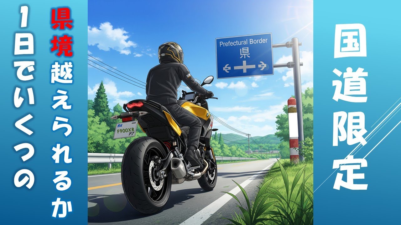 【検証】「国道限定一日でいくつの県境を越えられるか」フロントのモトブログ【F900XR】