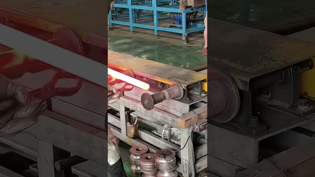 the process of forming on hot iron 