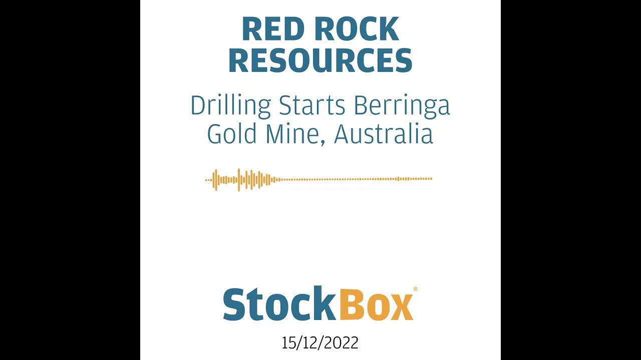 Red Rock Resources Starts drilling at Historic Berringa Gold Mine, Australia #RRR