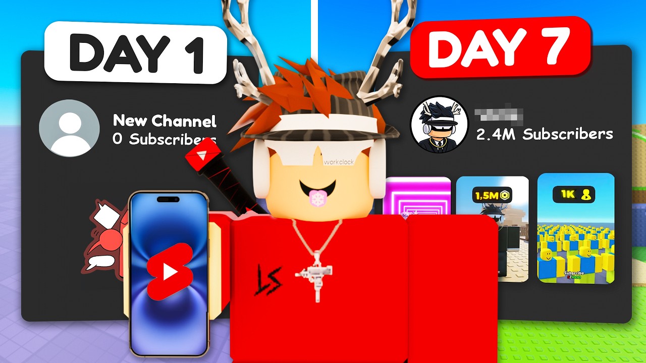 Взорвал игру Roblox с помощью YouTube Shorts за 7 дней