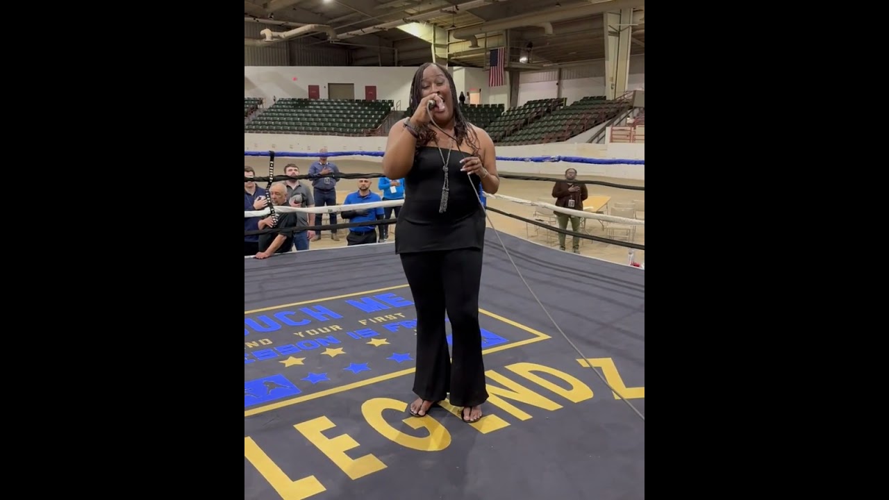 Gay Polk-Payton sings National Anthem for Boxing match