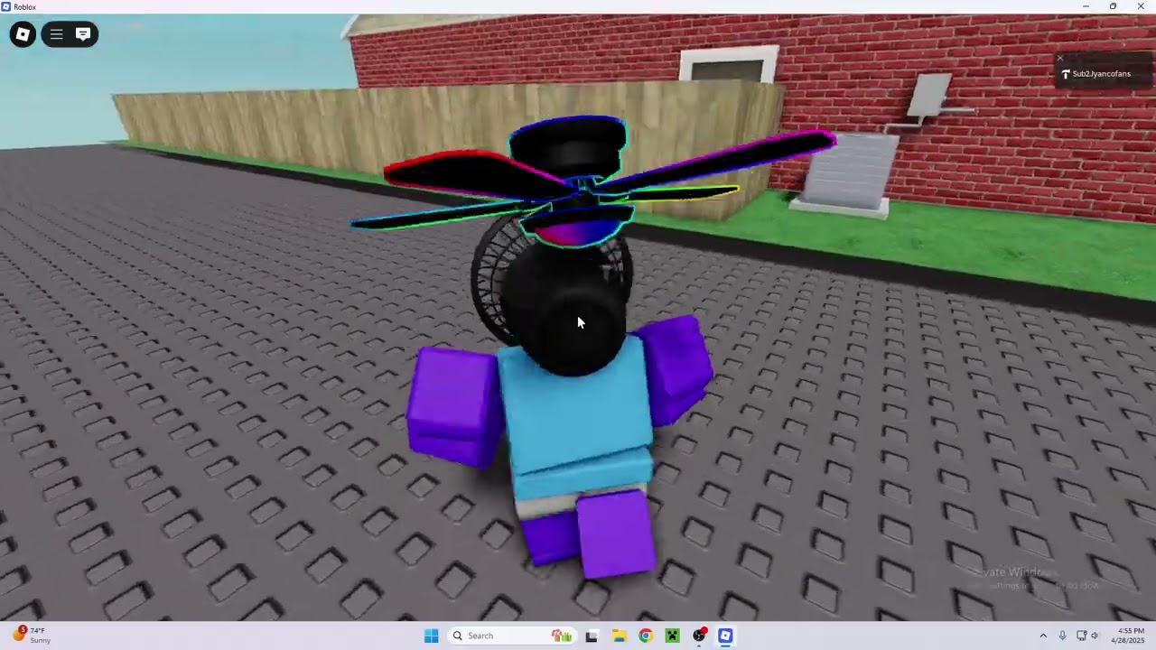 Ceiling fans in the 2 abandoned houses in roblox (closed)