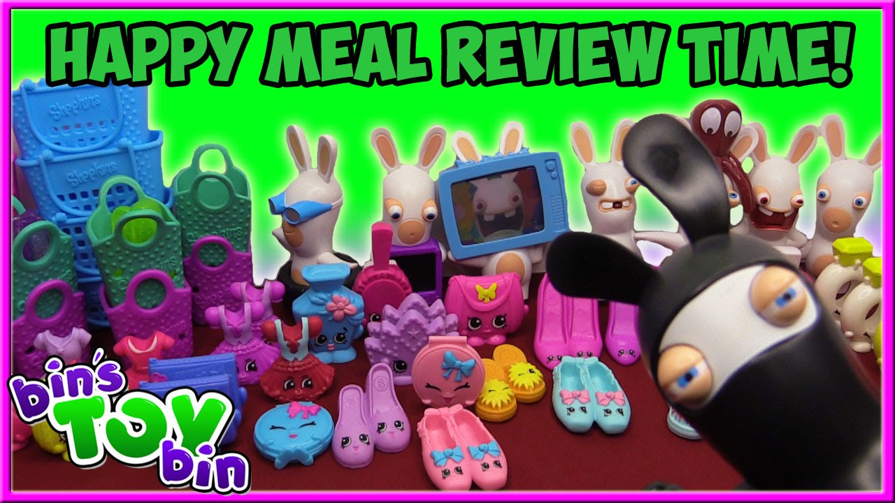Shopkins & Rabbids (2015) ПОЛНЫЙ КОМПЛЕКТ Обзор Happy Meal! + КРИЧКИ! | Bin's Toy Bin