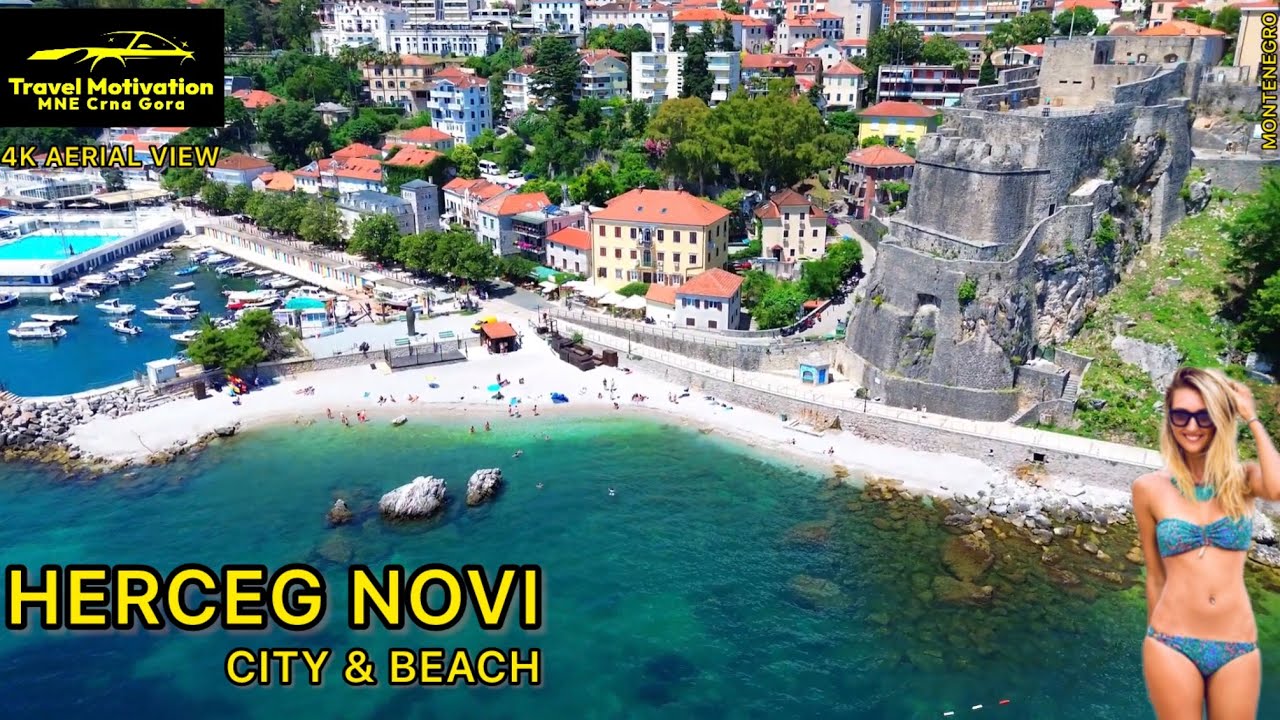 HERCEG NOVI Obala i Kupanje u Junu 2024 iz vazduha - HERCEG NOVI City & Beach [4K Aerial View] MNE