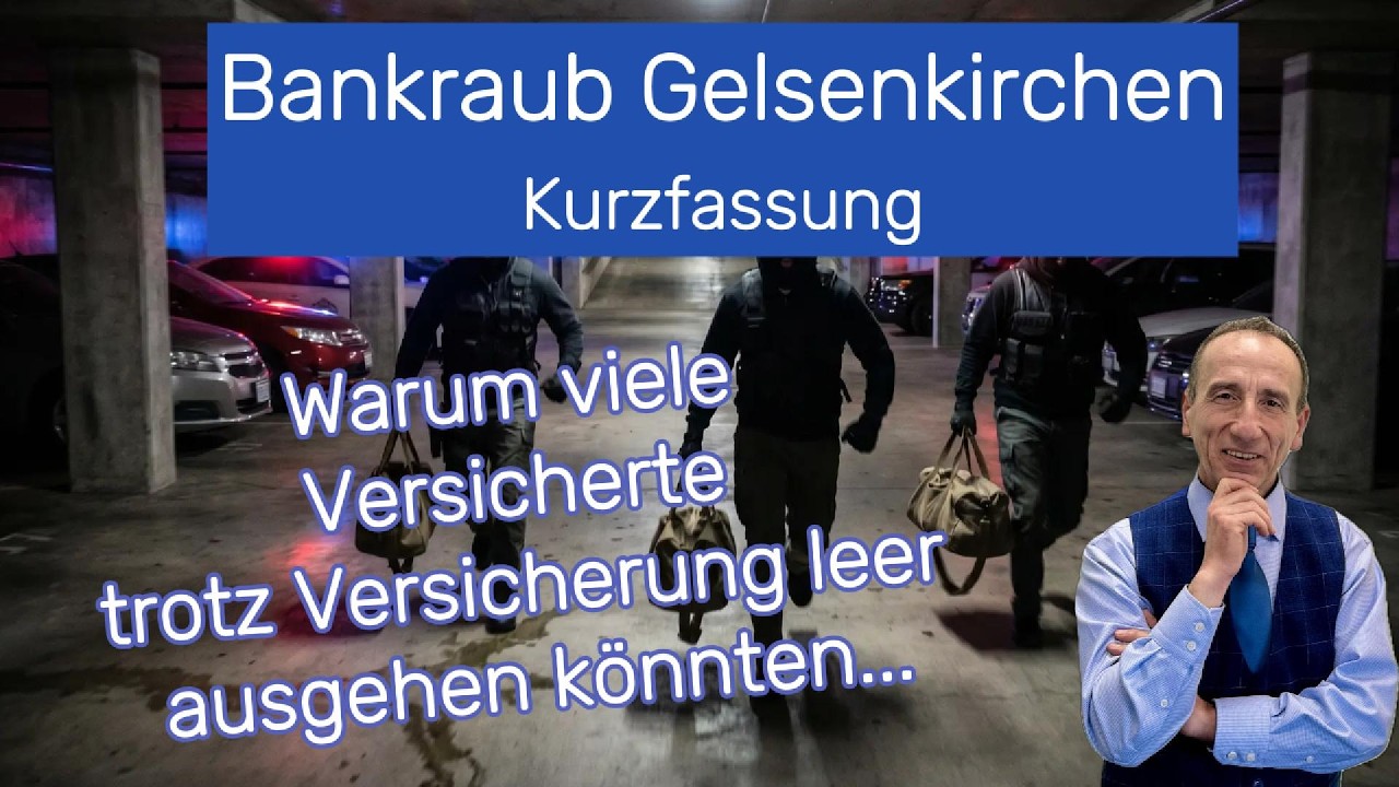 Bankraub Gelsenkirchen Kurzfassung      #versicherung #versicherungstipps #raub #einbruch #geld