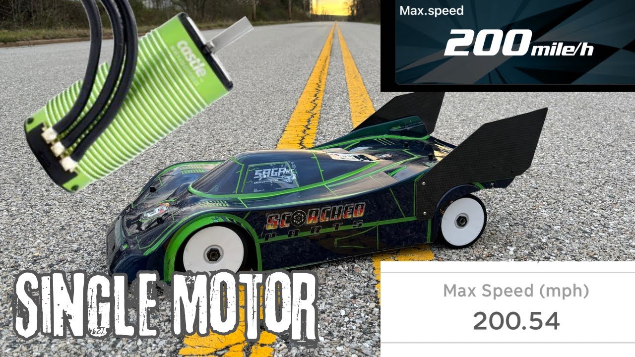 200mph VTE2 Single Motor Castle 2028 Onyx 9350’s Mad Components ESC