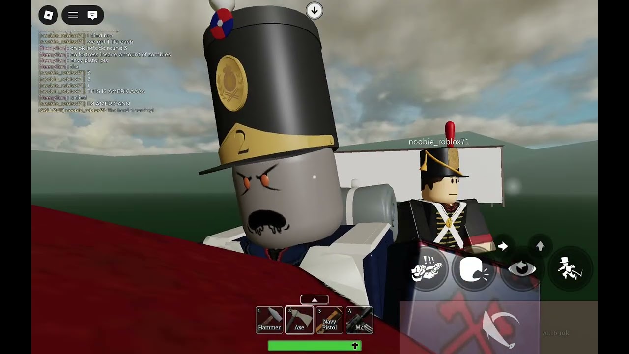 Me playing roblox G&B with my friend
