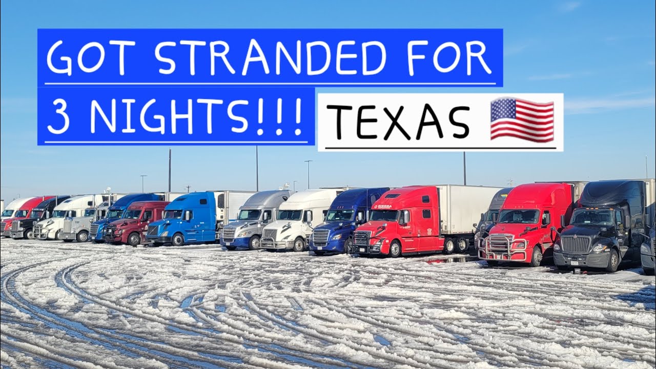 GOT STRANDED FOR 3.NIGHTS IN TEXAS 🇺🇲| EXTREMELY FROZEN ICY ROADS!| INDOTRUCKER 