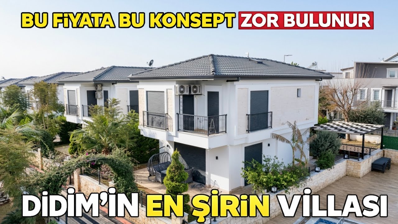 Bu Fiyata Bu Konsept ZOR! Didim Efeler’de Bahçeli Müstakil Villa (D-33)