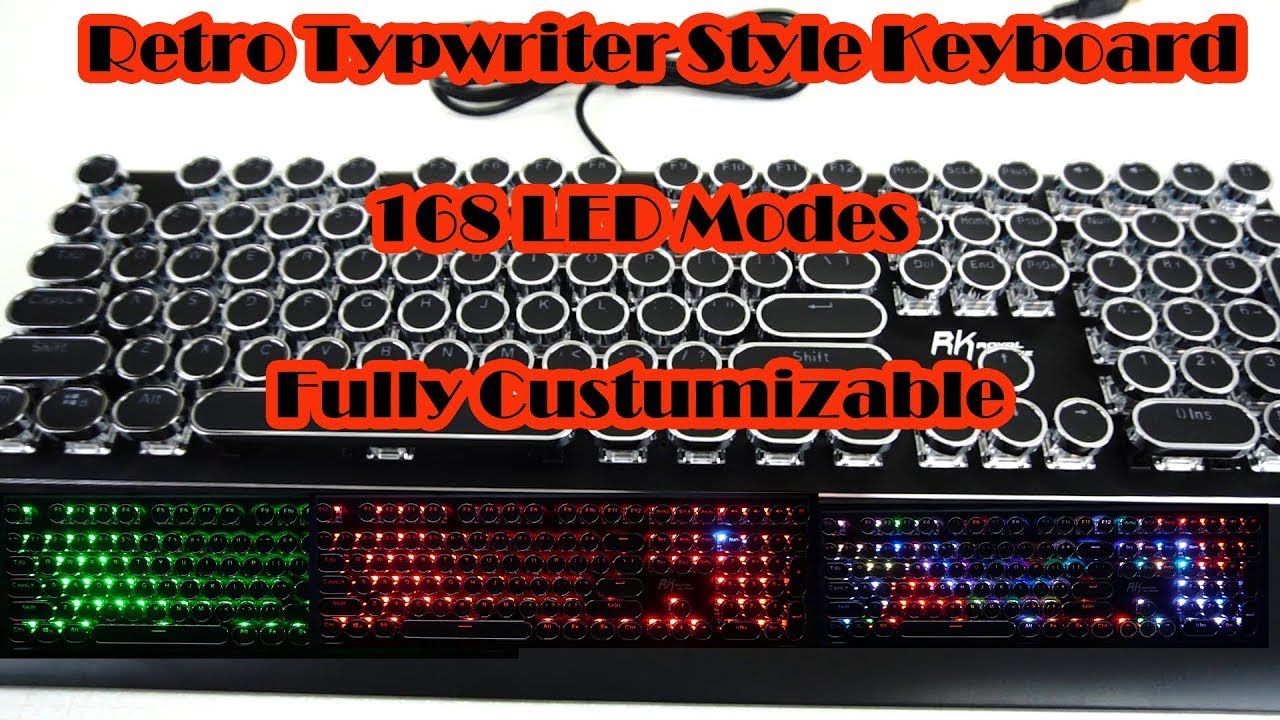 RK Royal Kludge Retro Typewriter Style Mechanical Keyboard
