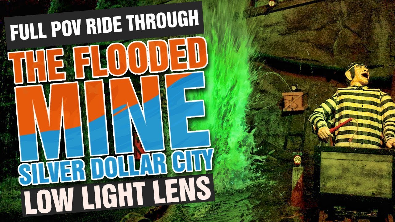 FULL Ride Through - The Flooded Mine - Silver Dollar City - Low Light Lens - No Commentary - POV
