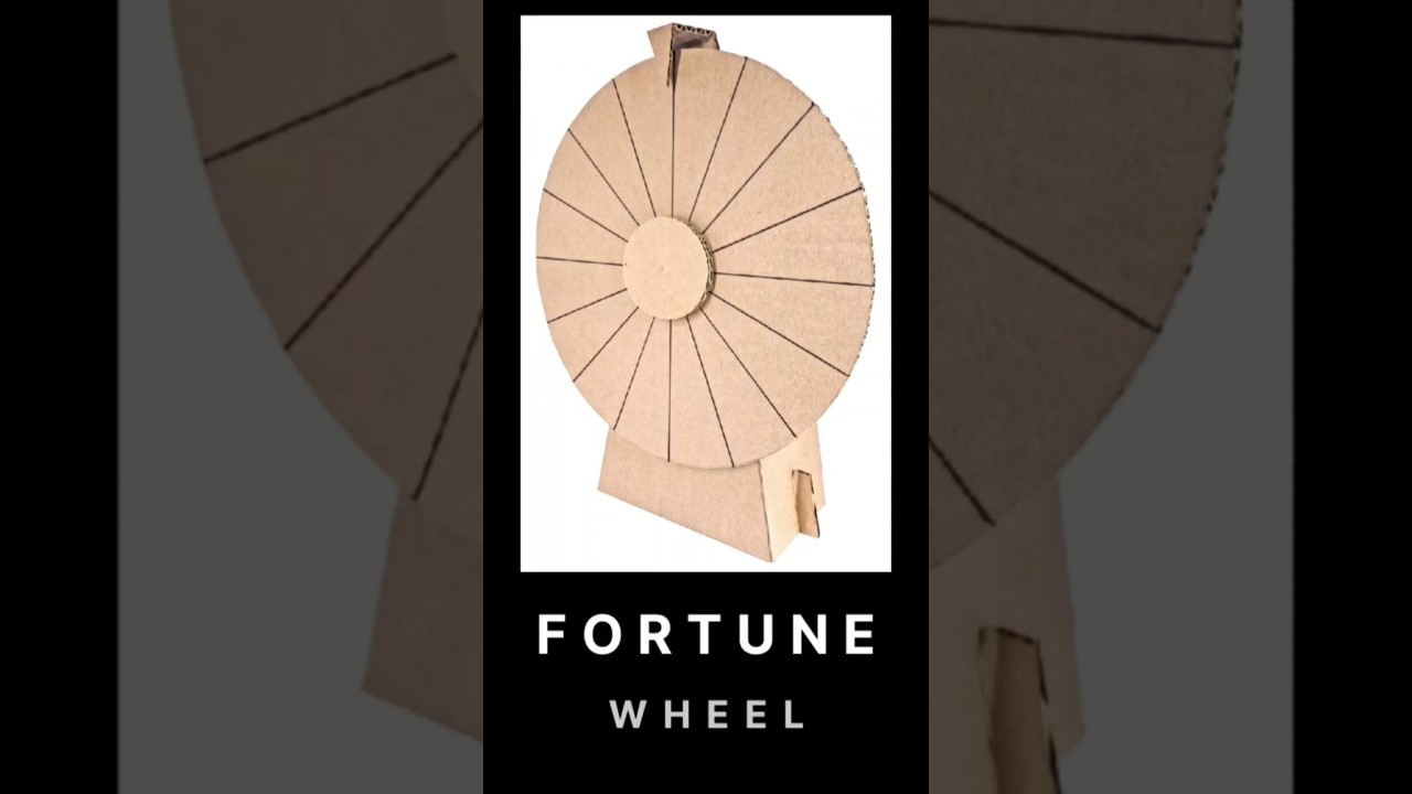 Wheel of Fortune DIY with templates #wheeloffortune #fortunewheel #cardboardcrafts