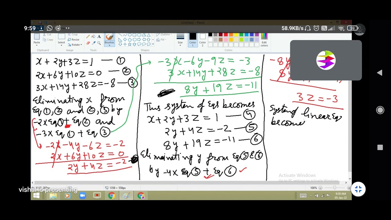 Gaussian Elimination Method part1