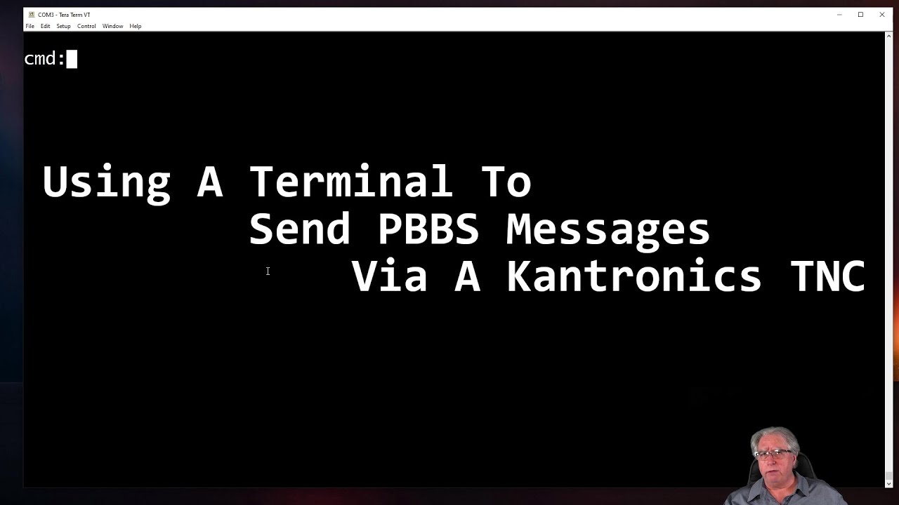 Using A Terminal  To Send PBBS Messages Via A Kantronics TNC