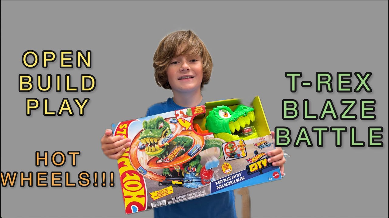 HOT WHEELS T-REX BLAZE BATTLE! T-REX ВЕРНУЛСЯ, И ЛИНКОЛЬН ЗДЕСЬ, ЧТОБЫ ОТКРЫВАТЬ, СТРОИТЬ И ИГРАТЬ!