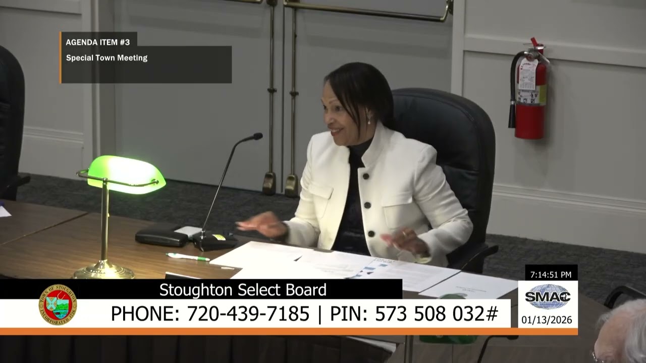 Stoughton Select Board: 1/13/26