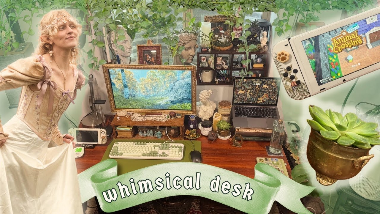 Giving my desk space a whimsical update! 🍃