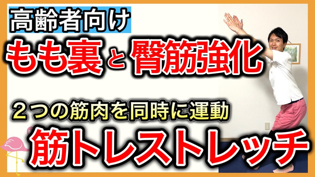 【何歳からでも強化】普段鍛えられない体の後面のお尻ともも裏の筋力をアップ出来る筋トレストレッチ