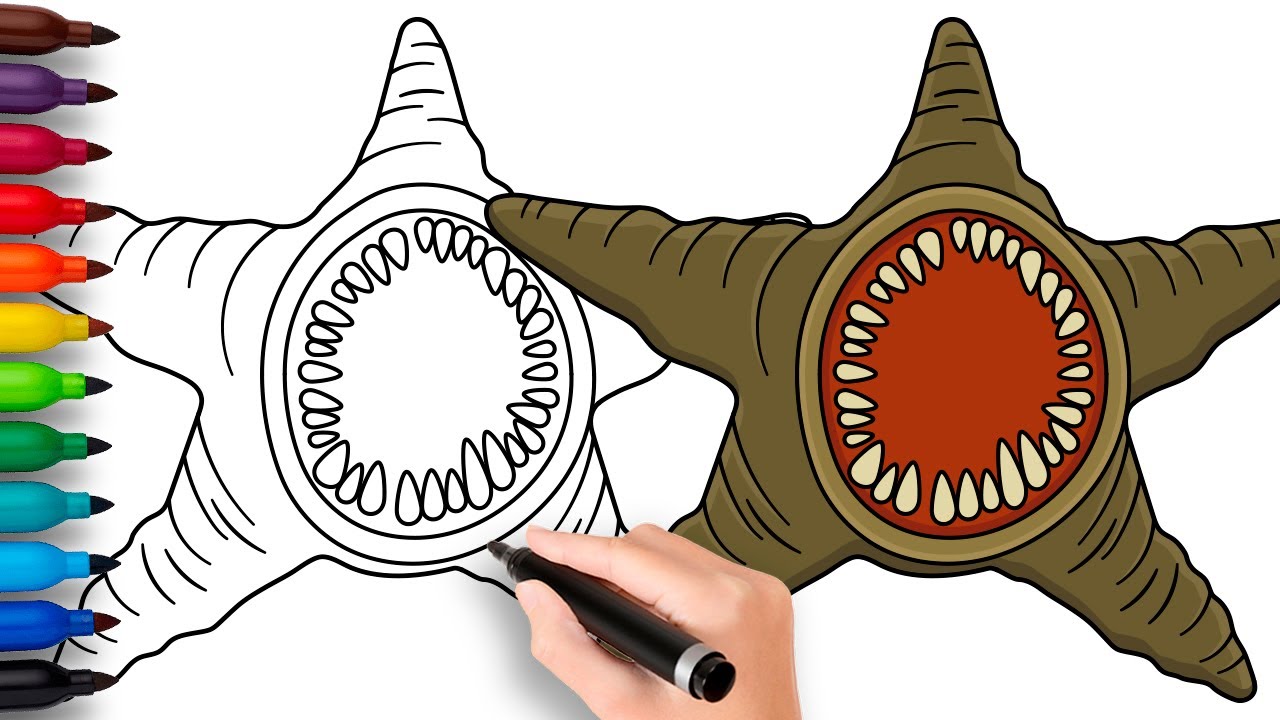 HOW TO DRAW NEW STAR FISH MONSTER | Garry's Mod - Easy Step by Step Drawing