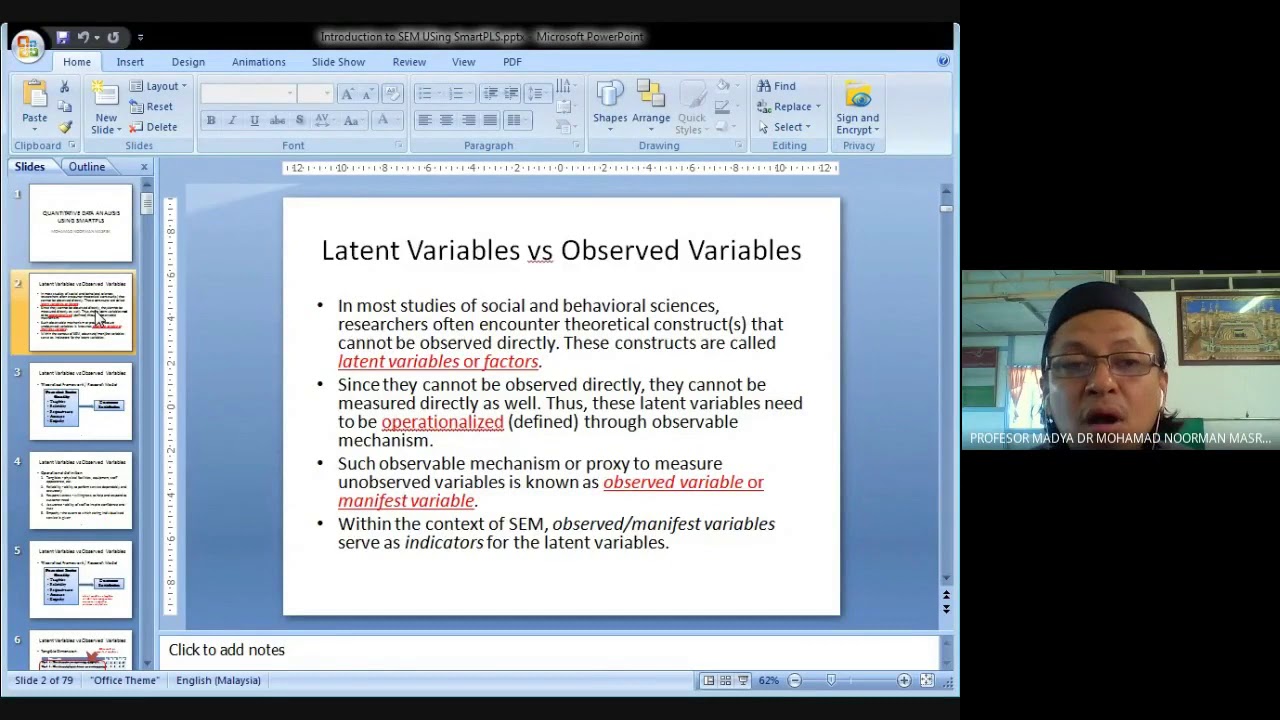 Quantitative Data Analysis: Introduction to SmartPLS - Part 1