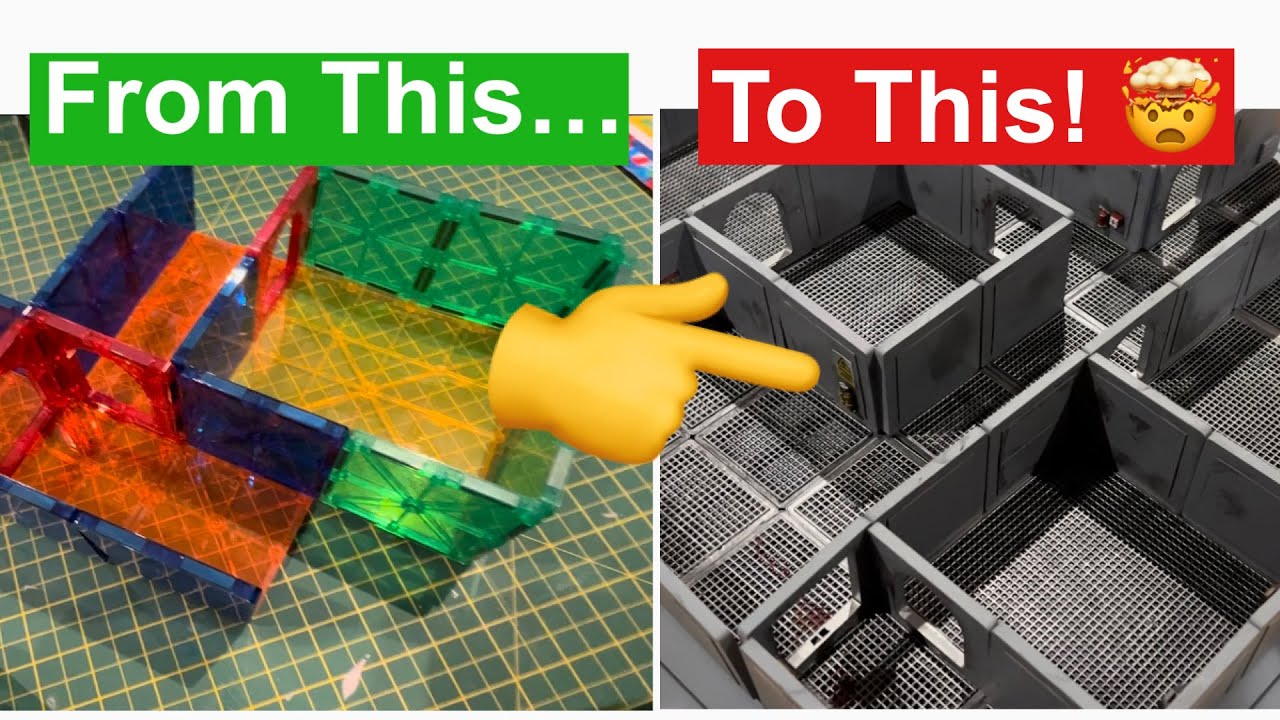Amazing 40k Modular Terrain Using Kids Magnet Tile Toys