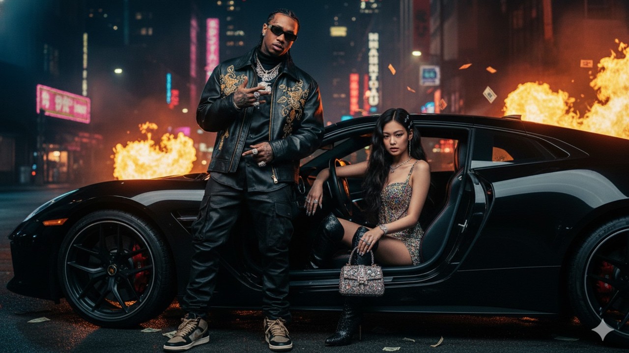Jennie, Jennie ,tyga  - ONYX ECLIPSE  (ft. Doja Cat, K-Pop) | (Official Lyrics Video)