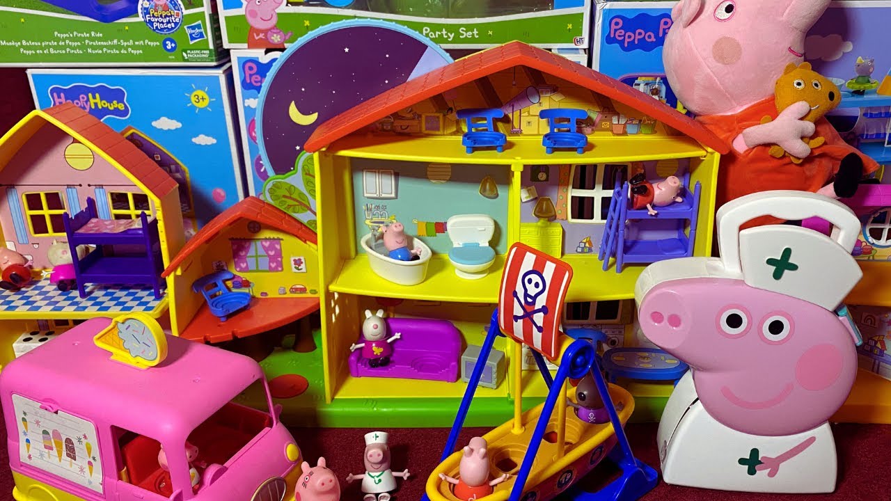 SATISFYING UNBOXING PEPPA PIG TOYS COLLECTION I PEPPA PIG HOUSE I ASMR TOYS REVIEW