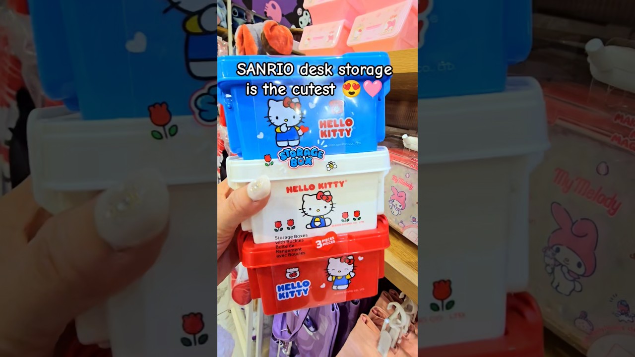 SANRIO Desk Ideas 🩷😍 #desksetup #sanrio #hellokitty #shortsviral
