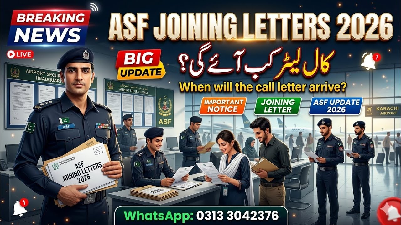 ASF Joining Letters 2026 | Call Letter Update & Important Notice