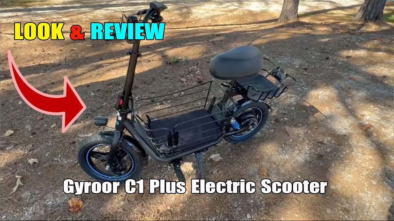 Обзор электросамоката Gyroor C1 Plus | Лучший электросамокат с сиденьем и корзиной для домашних ж...