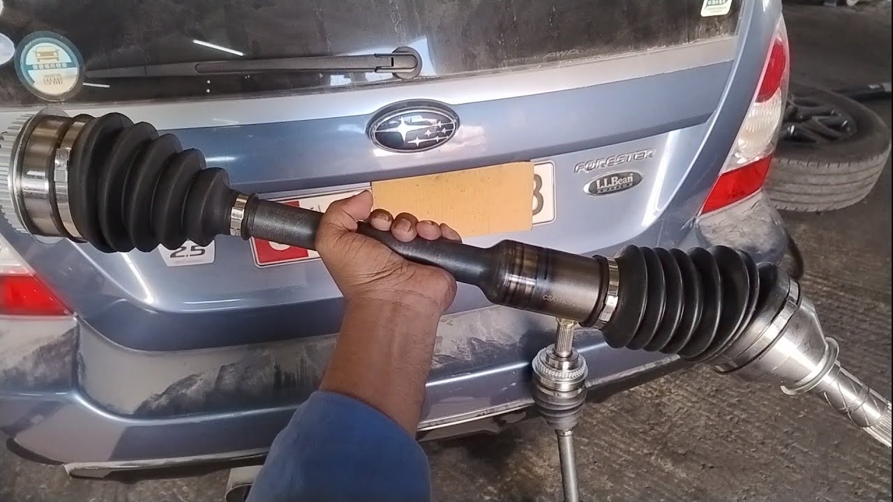 subaru forester front axle replacement step by step