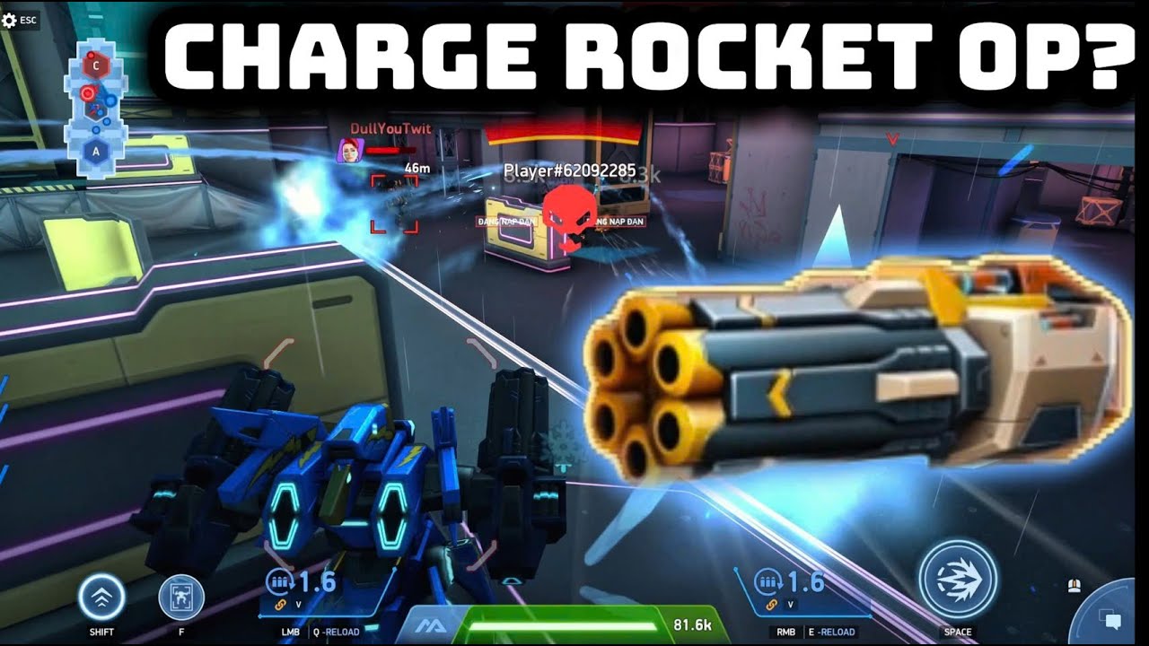 Charge Rocket Gameplay Test | New Legendary Weapon in Mech Arena