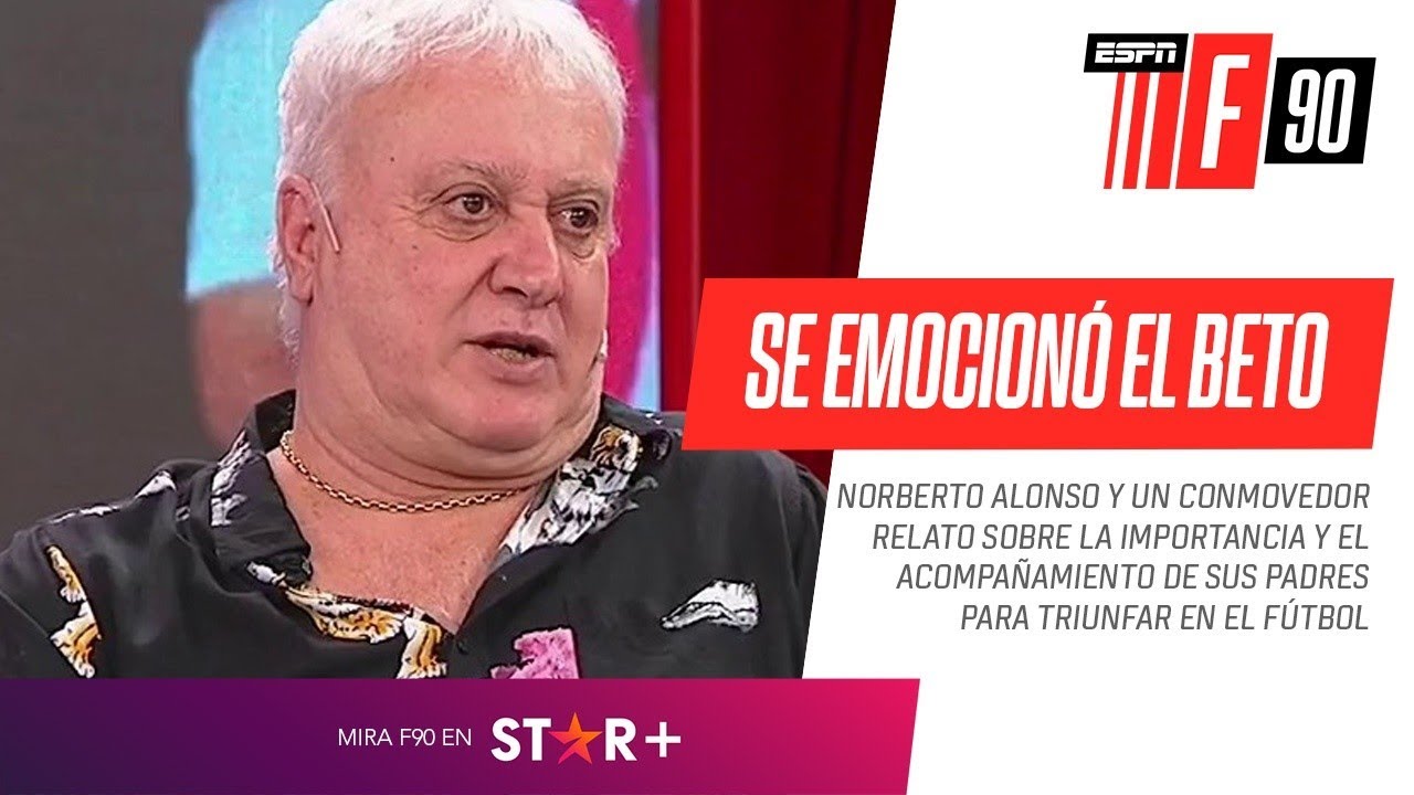 CONMOVEDOR RELATO: Norberto #Alonso se emocion&oacute; en #ESPNF90 recordando el apoyo de sus padres