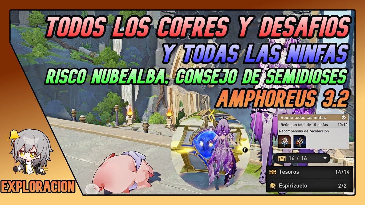 Risco Nubealba, Consejo De Semidioses | TODOS LOS COFRES Y NINFAS | Amphoreus 3.2 | Honkai Star Rail