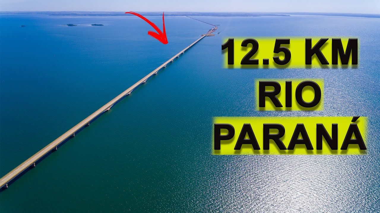 Incrível travessia rio Paraná, entre São Paulo e Mato Grosso do Sul por drone 4k