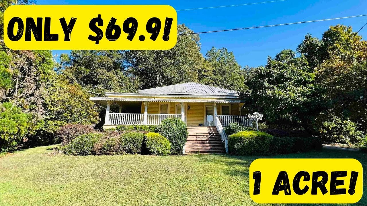 Дом за 69,9 тыс. долларов с участком в 1 акр! Площадь 1734 кв. фута!