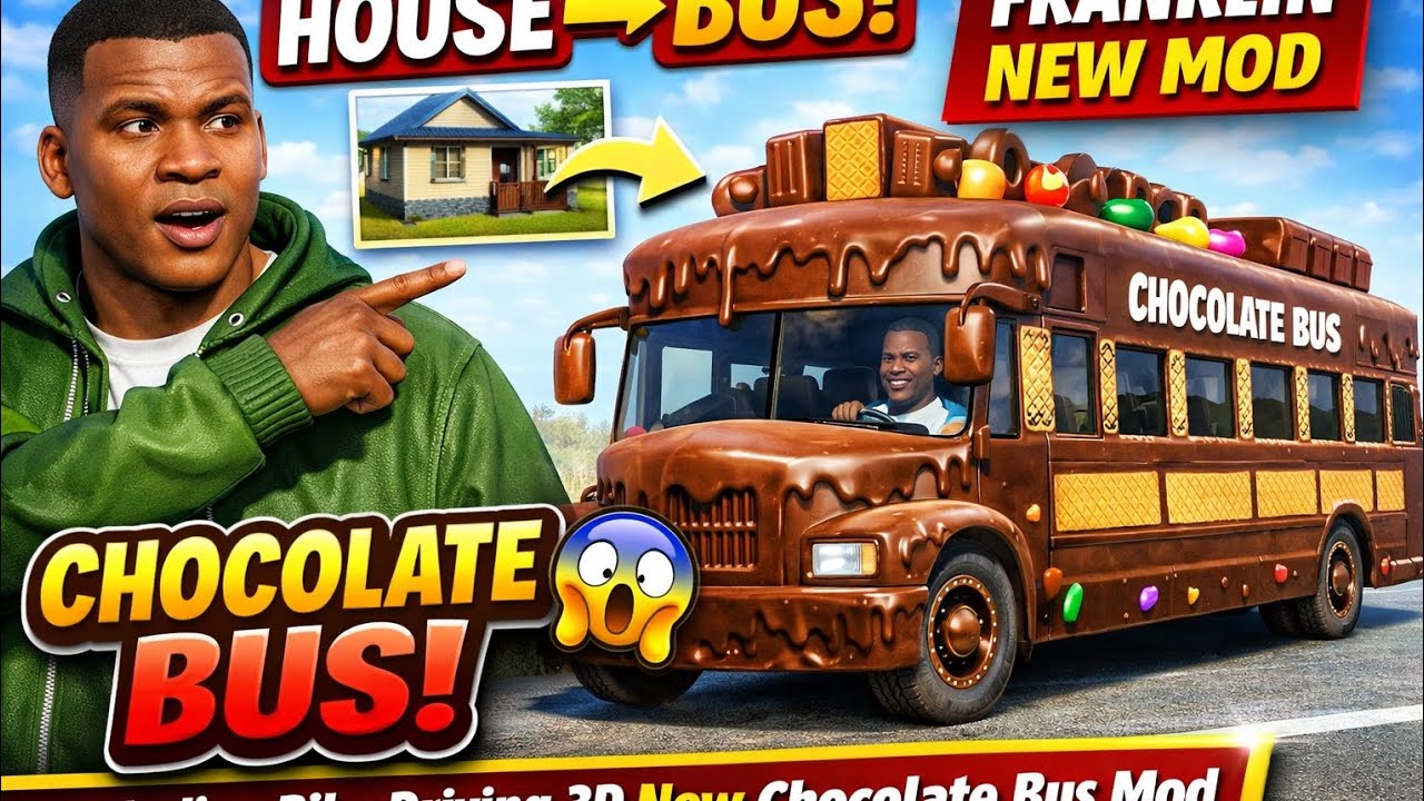 Franklin Ne Ghar Ko Chocolate Bus Bana Diya  | Indian Bike Driving 3D#indianbikedriving3d 