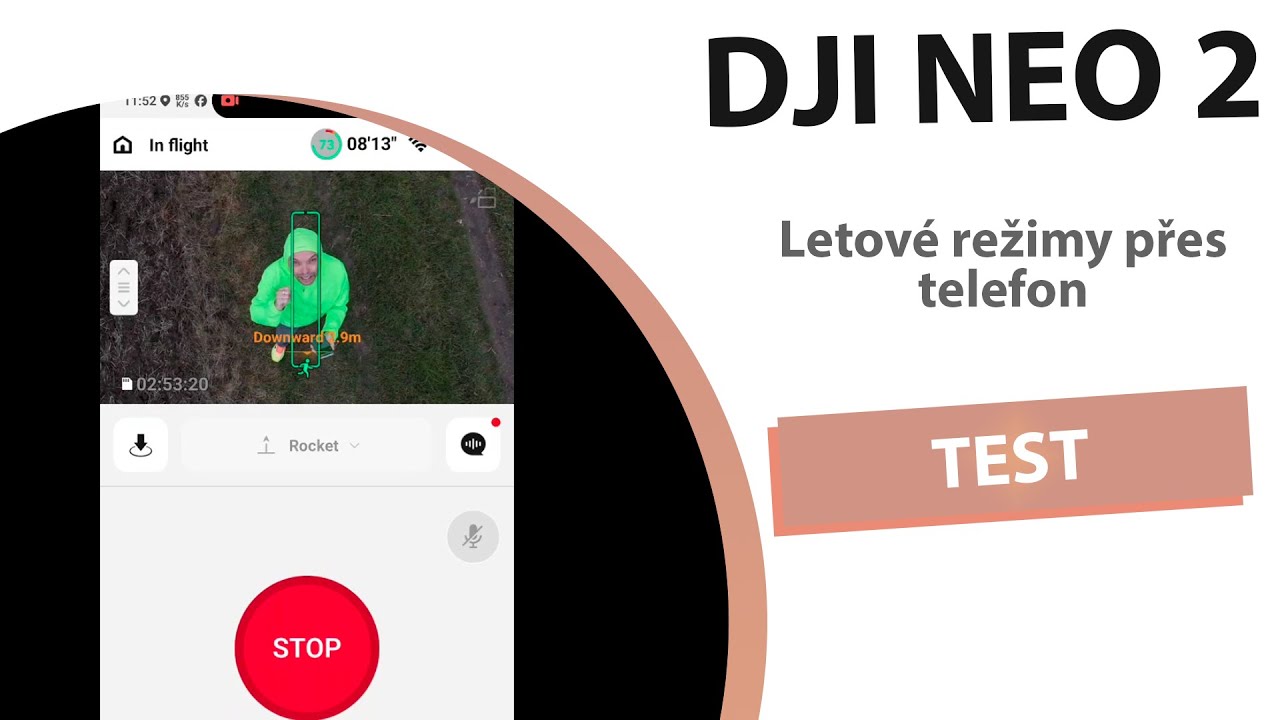 DJI NEO 2 letové režimy přes telefon