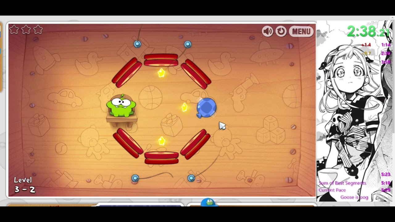 Poggers... 5:28.66 cut the rope any% speedrun full game