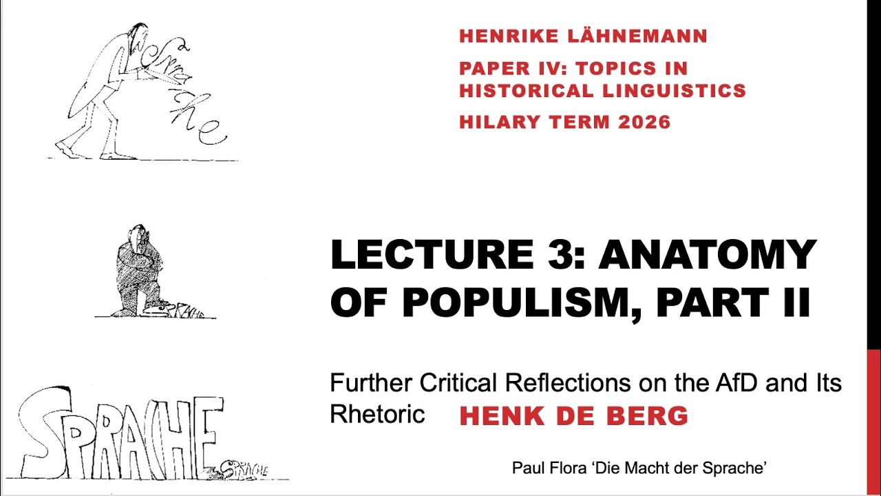 Anatomy of Populism II. Further Critical Reflections on the AfD and Its Rhetoric (Henk de Berg)
