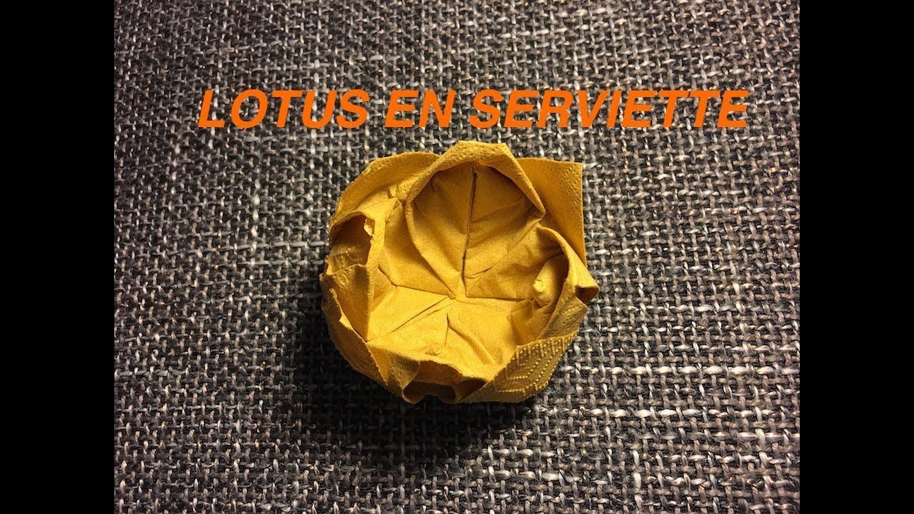 LOTUS EN SERVIETTE ( Facile & Rapide )