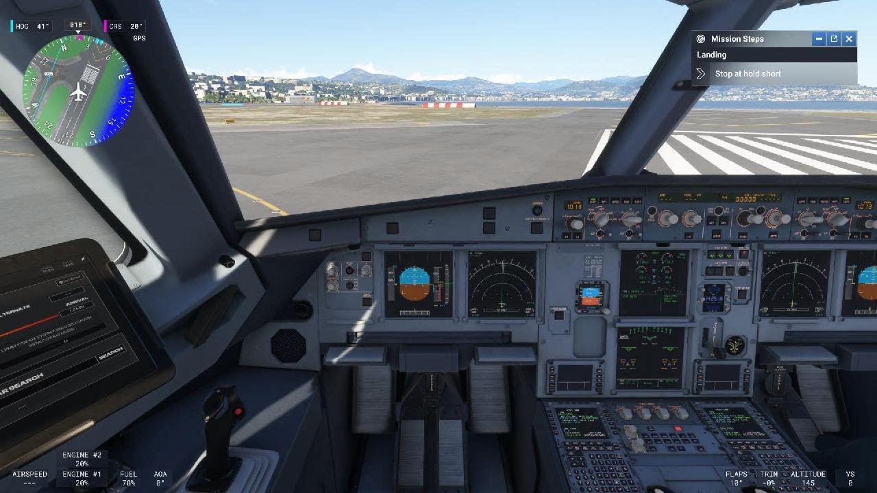 Microsoft Flight Simulator 2024 - Playstation 5 Pro - Landing Airbus A321L at Nice/Cote Dazur
